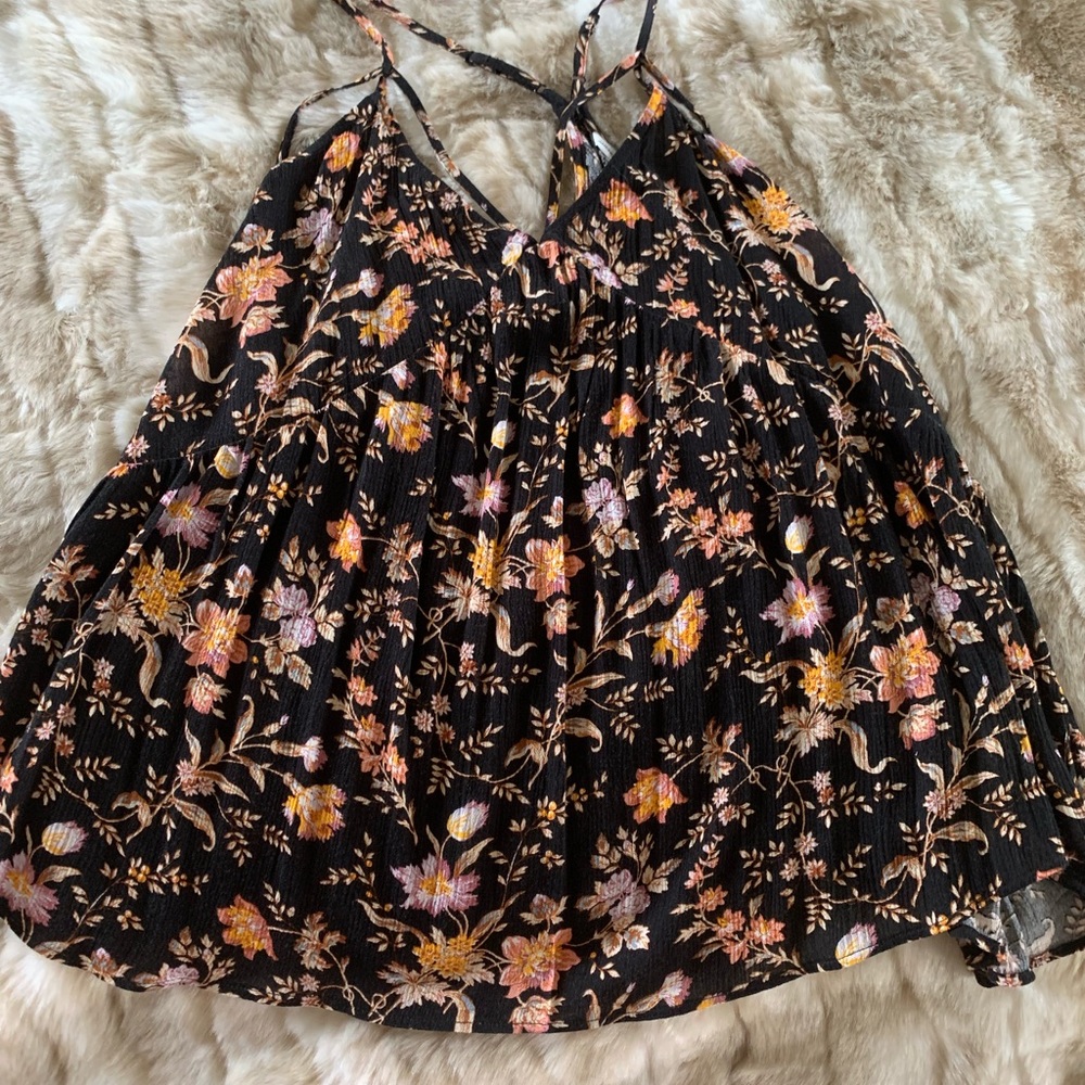 ⭐️⭐️AE FLORAL CROP TOP AND MATCHING MAXI SKIRT